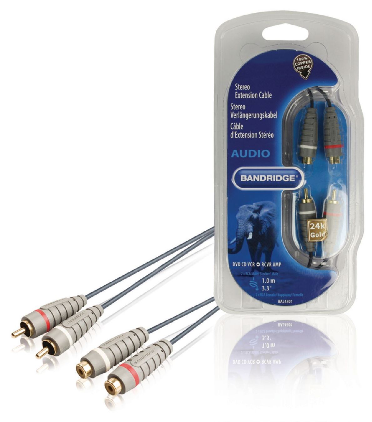 Sonstiges Zubehör: Stereo - Audio - Verlängerungskabel 1.0m – Neu und originalverpackt aus Zeiningen von VSA-AG