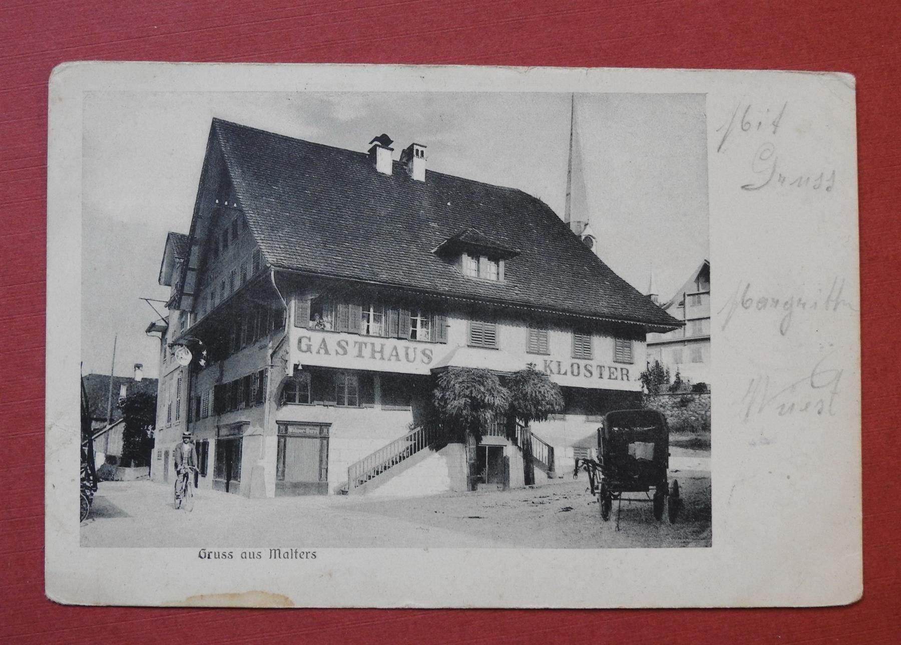 Cartoline postali: Gruss aus Malters Gasthaus Kloster – Usato da Rain venduto da 999-800-K