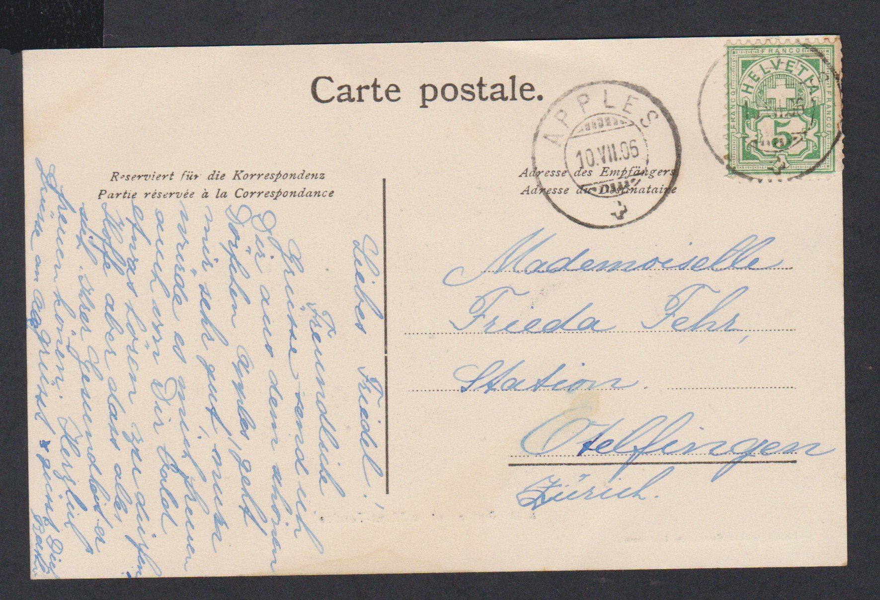 Ansichtskarten: Apples    VD   :   alte Ansichtskarte von 1906 – Gebraucht aus Vitznau von Ropaku 2