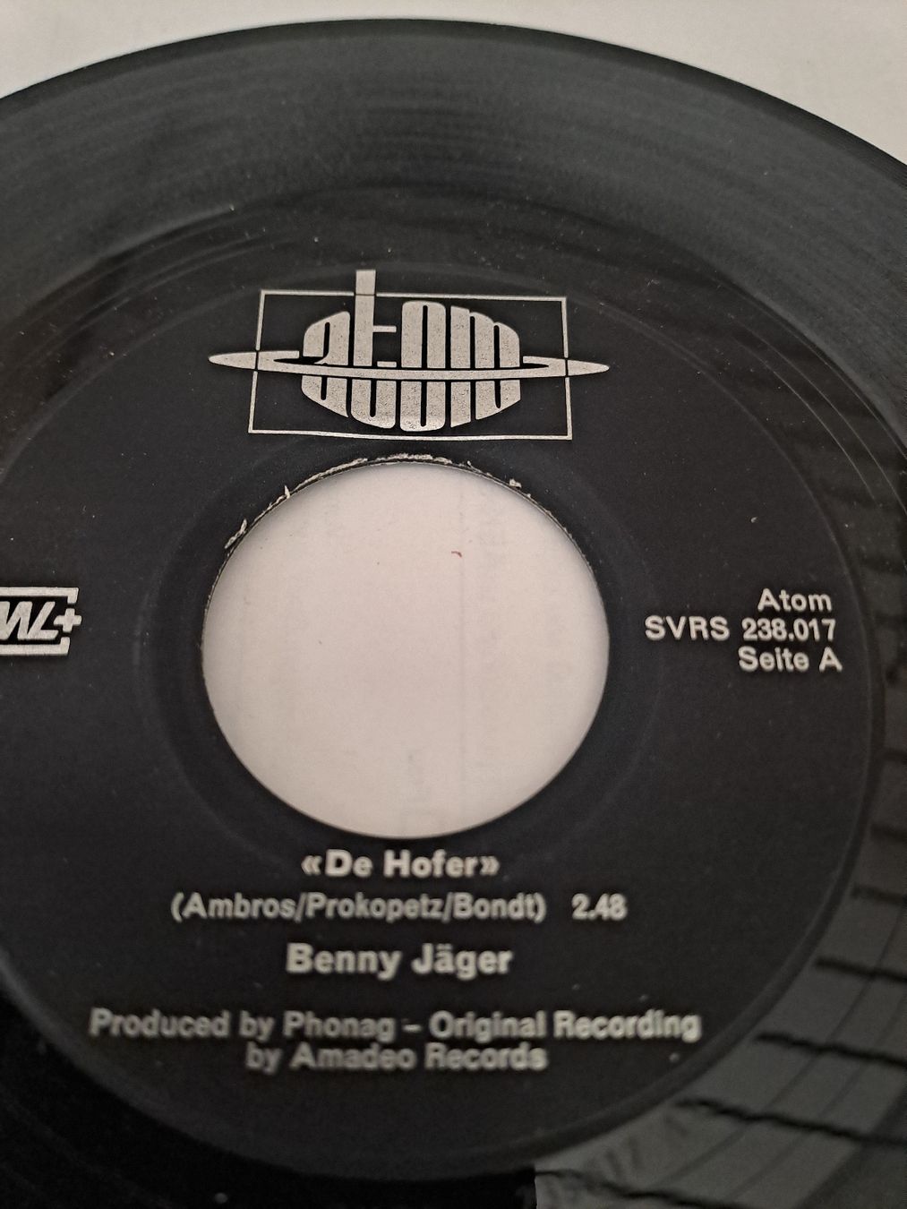 Dischi in vinile: Single  BENNY JÄGER  "De Hofer" Atom – Usato da Uetendorf venduto da Essiggurken 1