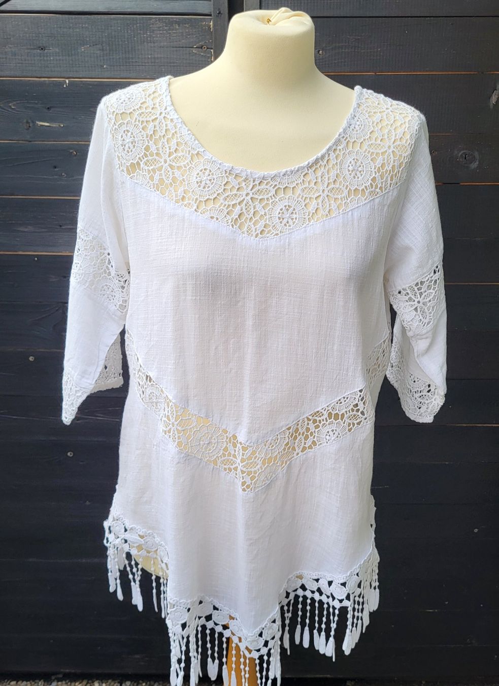 Tuniche: Blouse coton & lin – Nuovo (secondo la descrizione) da Fribourg venduto da VictoriaShop7