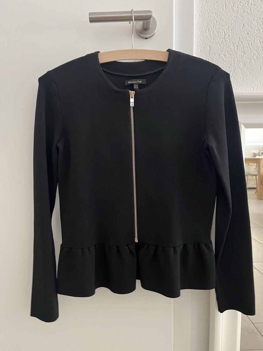 Massimo Dutti Giacche: Massimo Dutti Jacket Black Size XS Peplum Zip Front – Nuovo (secondo la descrizione) da Fahrwangen venduto da sar_ynj5