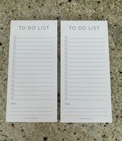 Lot de 2 blocs-notes "To Do List" - 10 x 21 cm, 50 pages