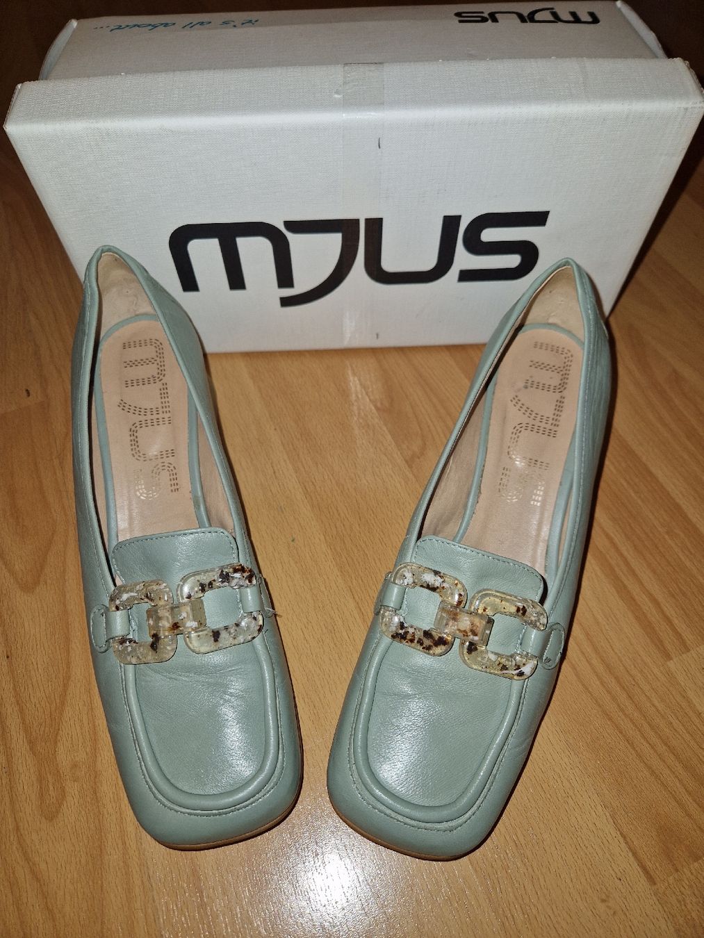 Mjus Damenschuhe: Mjus Lederschuhe Gr. 40 Mint/Blau – Gebraucht aus Olten von hinterhof.olten 1
