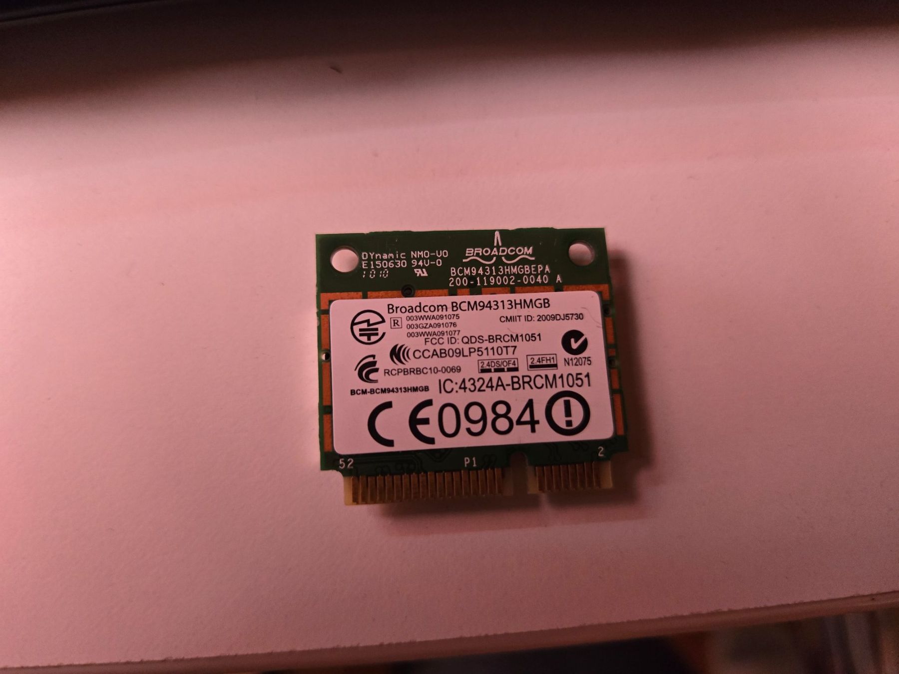 Componenti elettronici: Broadcom BCM94313HMGB WiFi + Bluetooth 4.0 – Usato da Bussigny venduto da Kfdlt