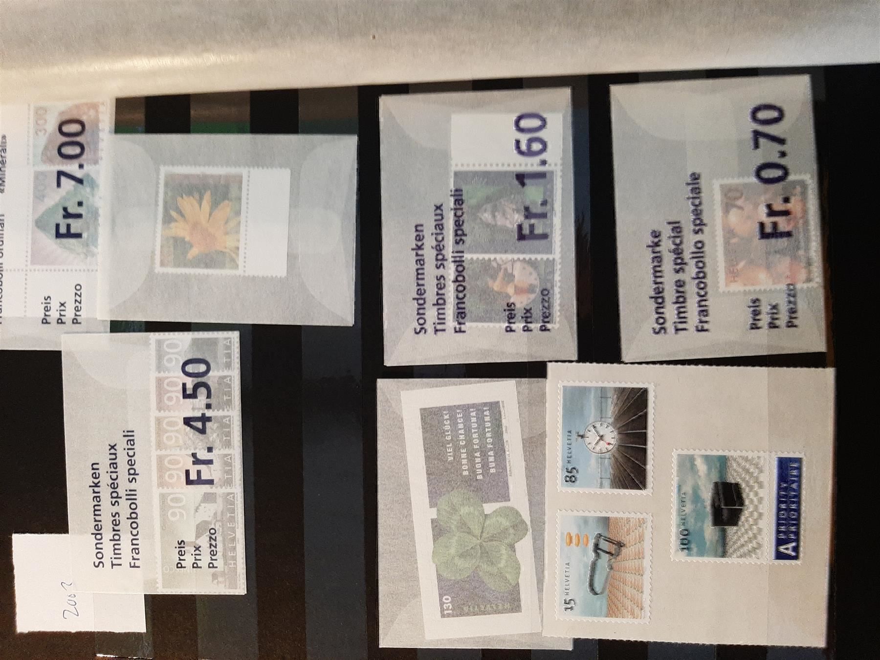 Tutti i francobolli: 2003 Diverse Briefmarken  Postfrisch – Nuovo e nell'imballaggio originale da Affoltern am Albis venduto da Andrezc
