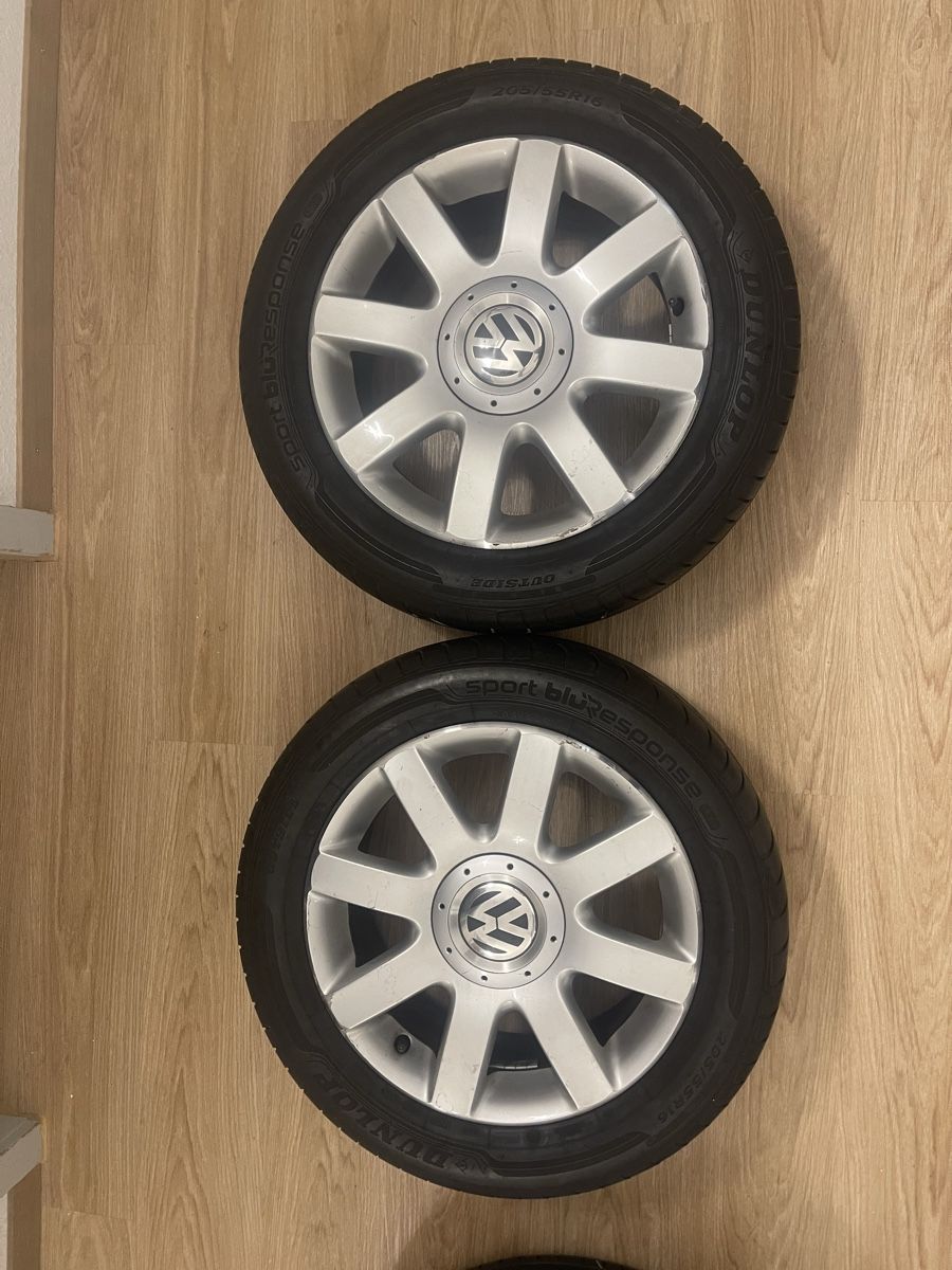 Pneus & Kompletträder: Original VW Touran Alufelgen 16” mit Sommerreifen Dunlop 205 – Gebraucht aus Luzern von and_9knl 2