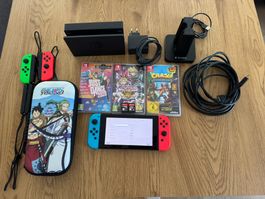 Nintendo Switch 1 inkl. diverse Spiele und Zubehör