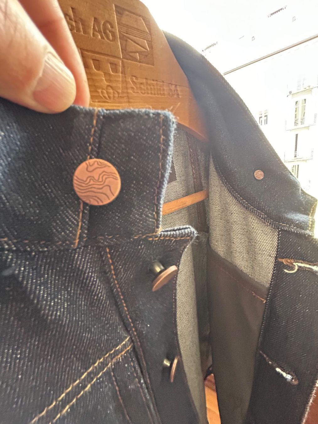 Giacche: Triple Aught Design - Blue Denim Button up Jacket – Usato da La Chaux-de-Fonds venduto da jacq_LaTsch0 3