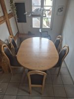 Esszimmertisch mit 5 Stühlen, Eiche hell, Top Zustand!