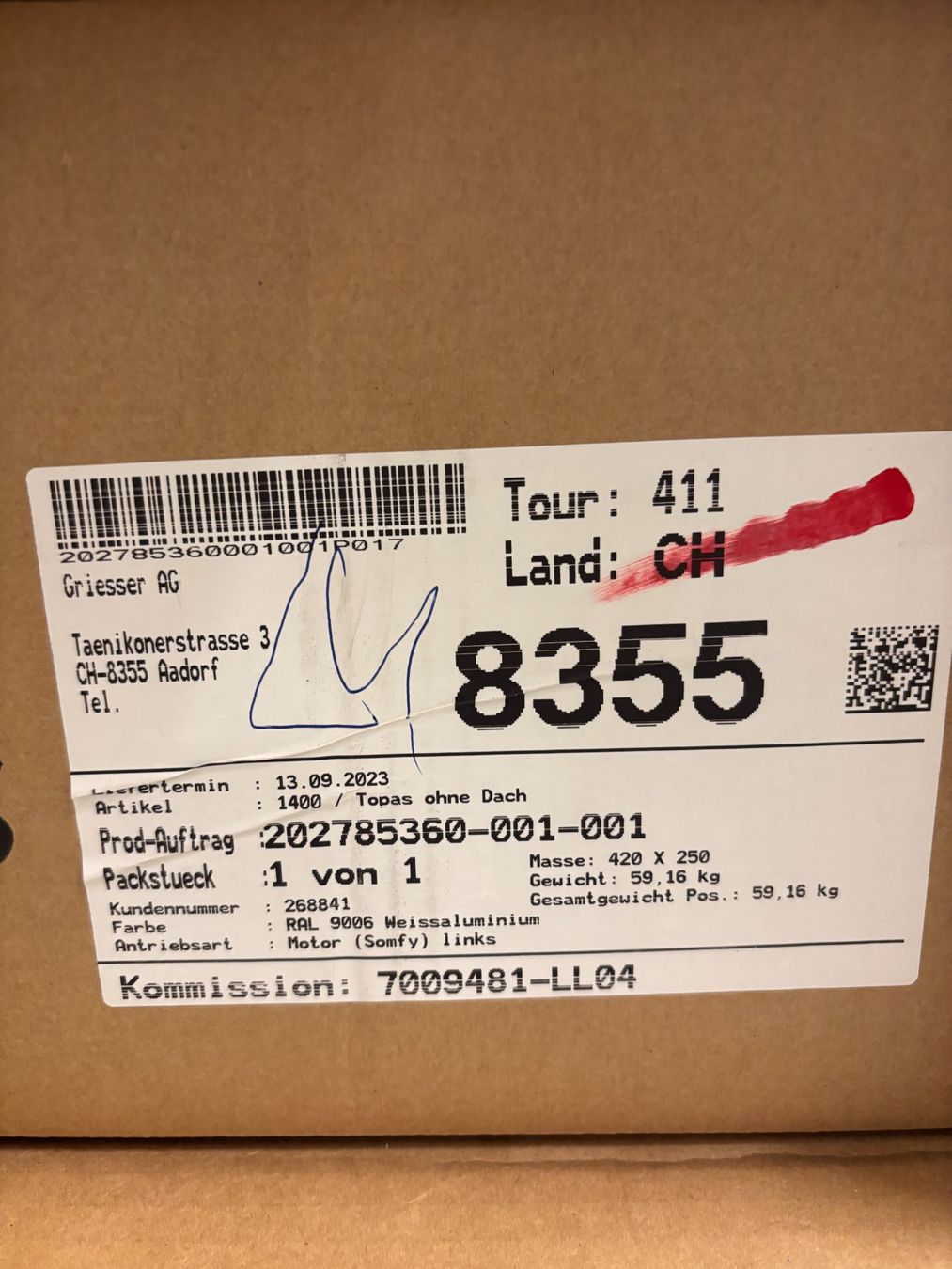 Markisen: Sonnenstore – Neu und originalverpackt aus Luzern von bed_rtf5
