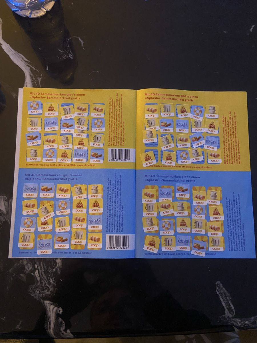 Coop Sammelmarken & -punkte: Coop Splash Sammelmarken VOLLES HEFT – Neu und originalverpackt aus Rheinfelden von M4RK0 2