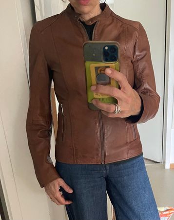 Lee Cooper Brown Leather Jacket - Small - Perfect Autumn!