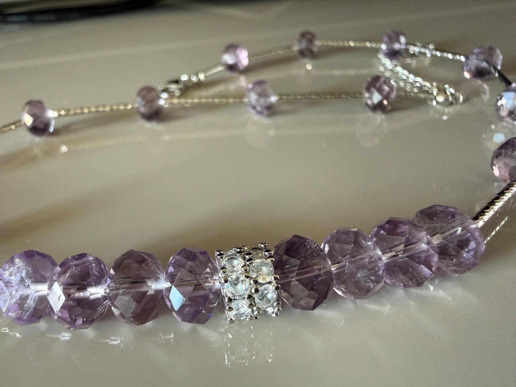 Catenine: Amethyst Halskette Choker Halsschmuck Collier 40 cm – Nuovo (secondo la descrizione) da Rotkreuz venduto da beltraum 2