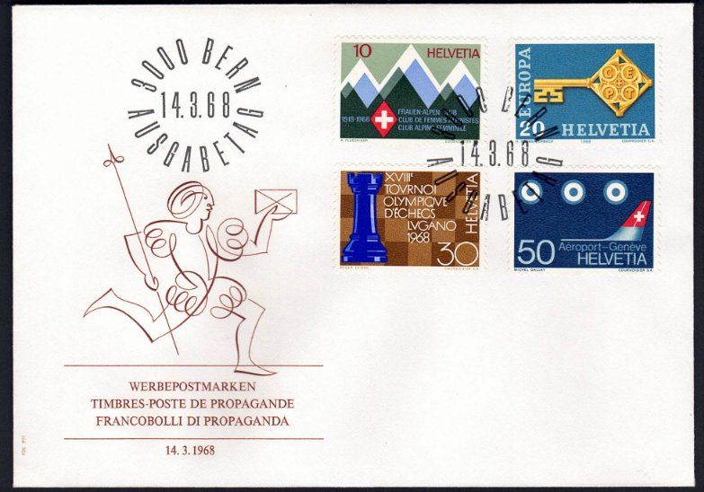Tutti i francobolli: Sammlung CH Ersttagsbriefe 1968 – Nuovo (secondo la descrizione) da Pfäffikon ZH venduto da Romulus