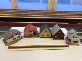 7er Set kleine H0 Einfamilienhäuser und Bauernhäuser