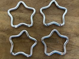 Set 4x Karabiner Sternform , Neu