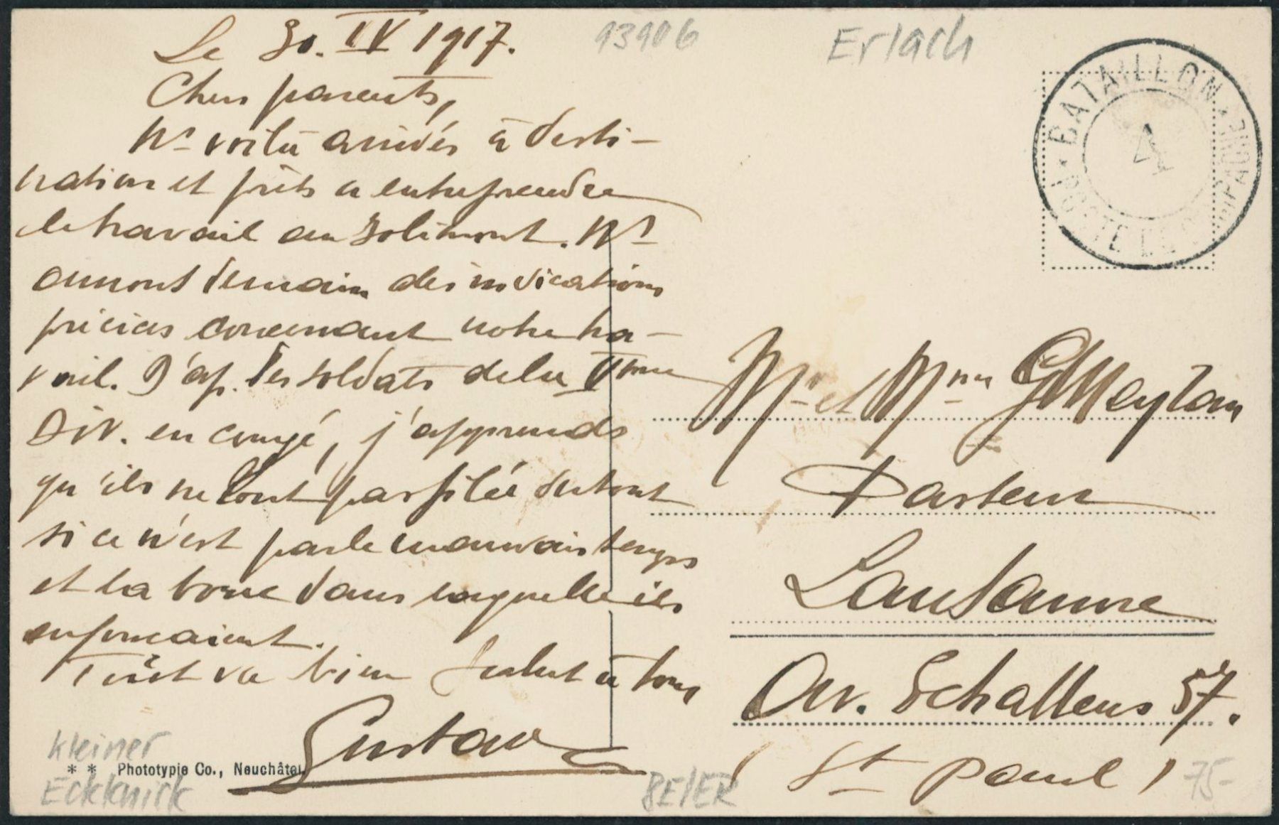 Cartoline postali: BE Erlach – Usato da Schindellegi venduto da stationary 1