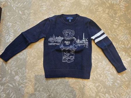 Pull Polo Bear Ralph Lauren taille 6-7 ans bleu marine