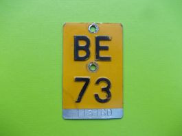 Velonummer / Mofanummer / Töfflinummer BE 73