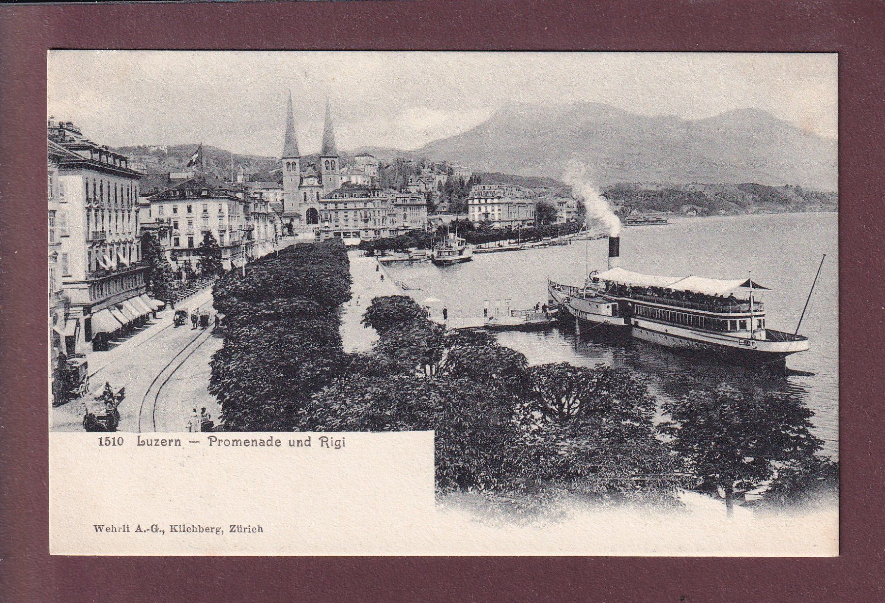 Cartoline postali: LUZERN - Promenade - Schiff - Rigi – Usato da Pully venduto da nicecards