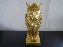 Sitzender Löwe (goldfarbig) (30 cm)