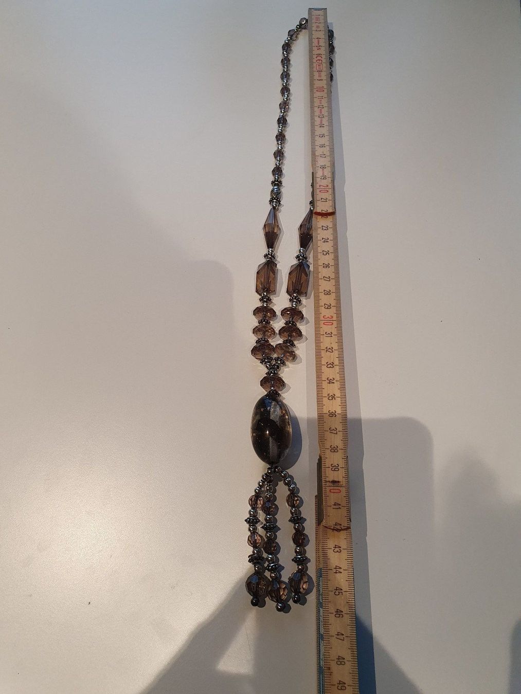 Catenine: Kette grau tansparent, Perlen, lang, Modeschmuck – Usato da Heinrichswil venduto da sabi2809 1