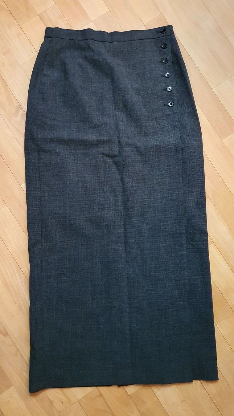 Gonne: Eleganter vintage maxirock, Gr. 38, grau – Usato da Wald ZH venduto da CapLux 1