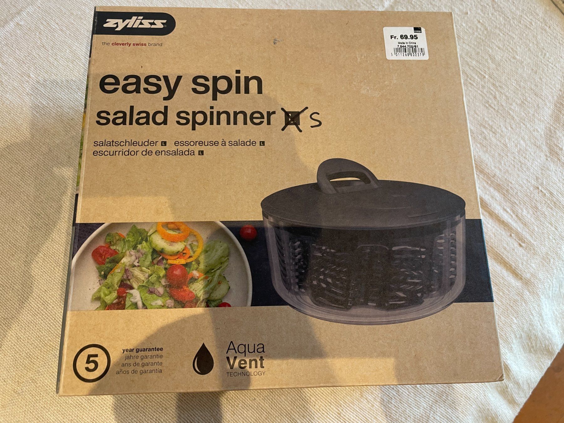 Küchengeräte: Zylizz Salatschleuder Easy Spin S Grau – Gebraucht aus Hinwil von thomas8340 1