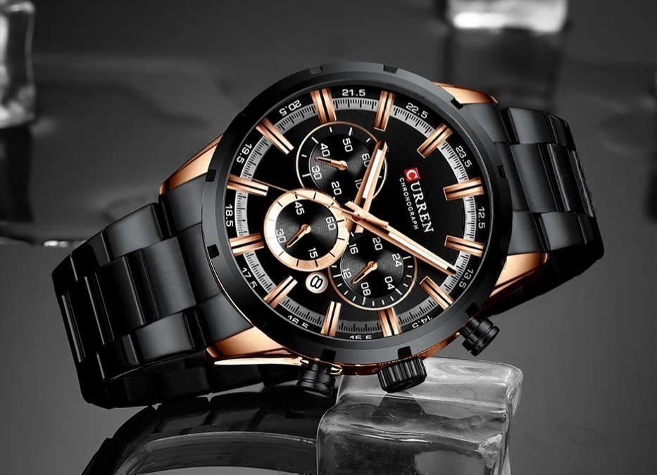 Orologi: Curren Männer Uhr Schwarz – Nuovo e nell'imballaggio originale da Wängi venduto da Bmo 1