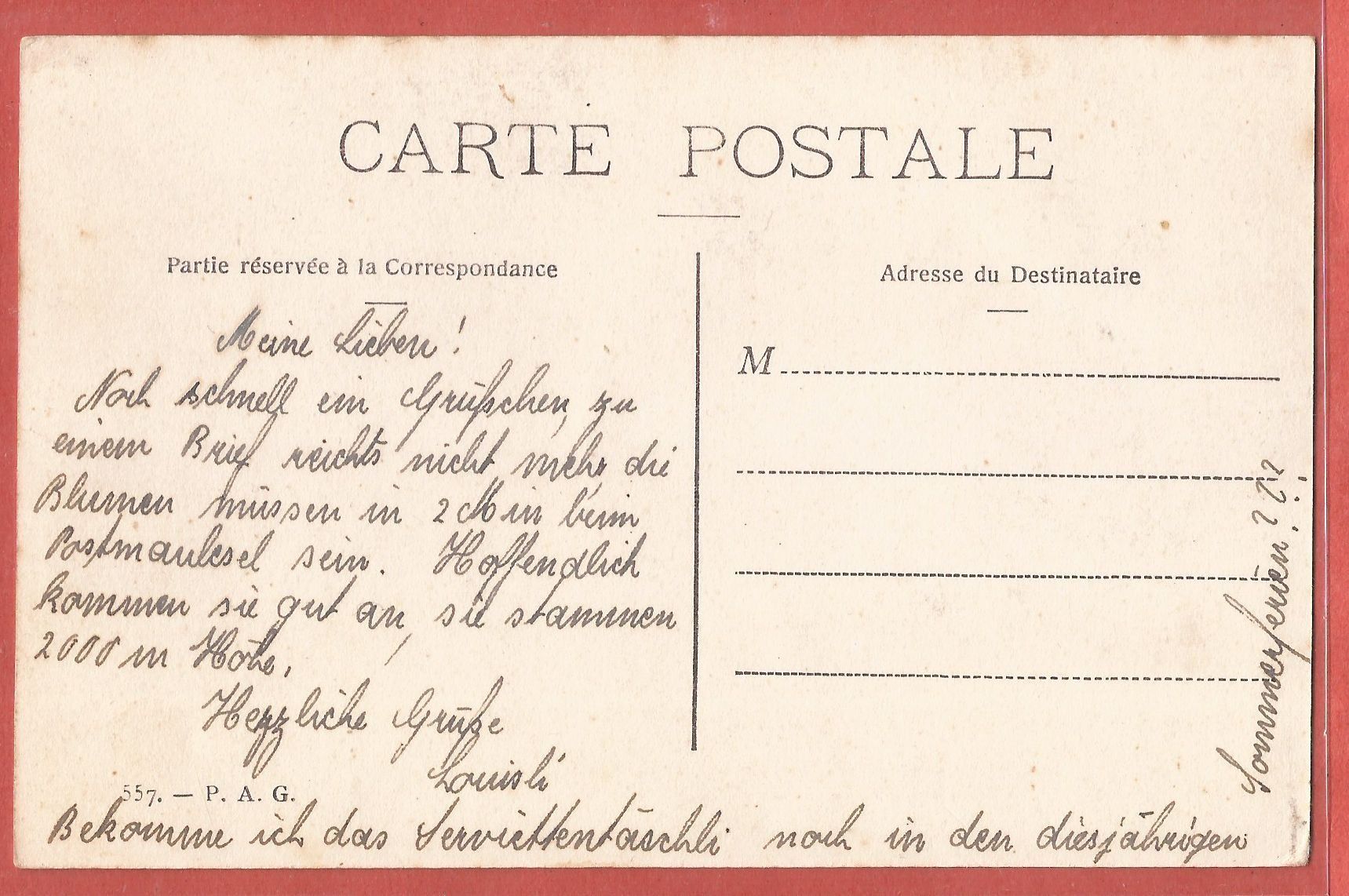 Cartoline postali: St- Luc - Aussichts-Plattform und Walliser Stadel - ca. 1910 – Usato da Fislisbach venduto da Porano 1