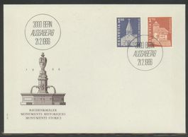 1964–1968, FDC, Baudenkmäler (Nr. 421, 423)