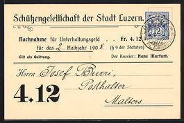 Luzern, Quittung der Schützengesellscha
