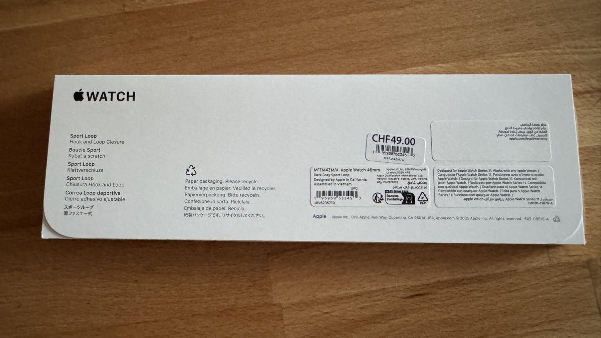 Apple Bracciali & Braccialetti: Apple Watch Sport Loop Band schwarz Grösse M – Nuovo e nell'imballaggio originale da Birsfelden venduto da CedricJanine 1