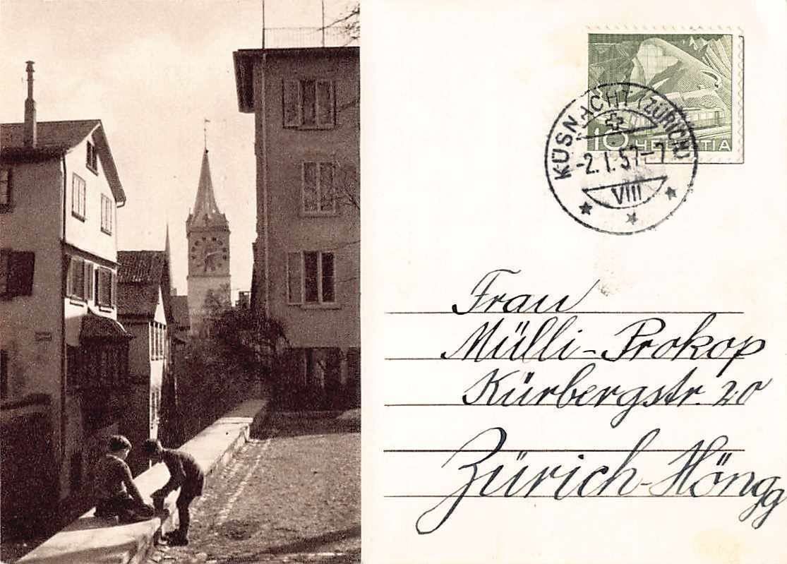 Ansichtskarten: GRUSS aus ZÜRICH 1957 – Gebraucht aus Winterthur von SchatzchischtliWinti