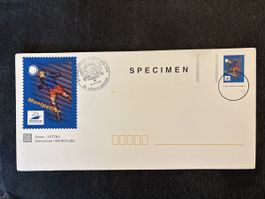 Enveloppe SPECIMEN La Poste France 98 Tennis 40g 07.09.1996