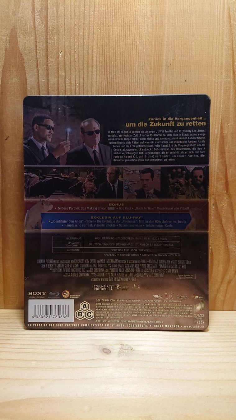 Alle DVDs: MEN IN BLACK 3 Blu-Ray Steelbook – Gebraucht aus Wilderswil von Exebub 1