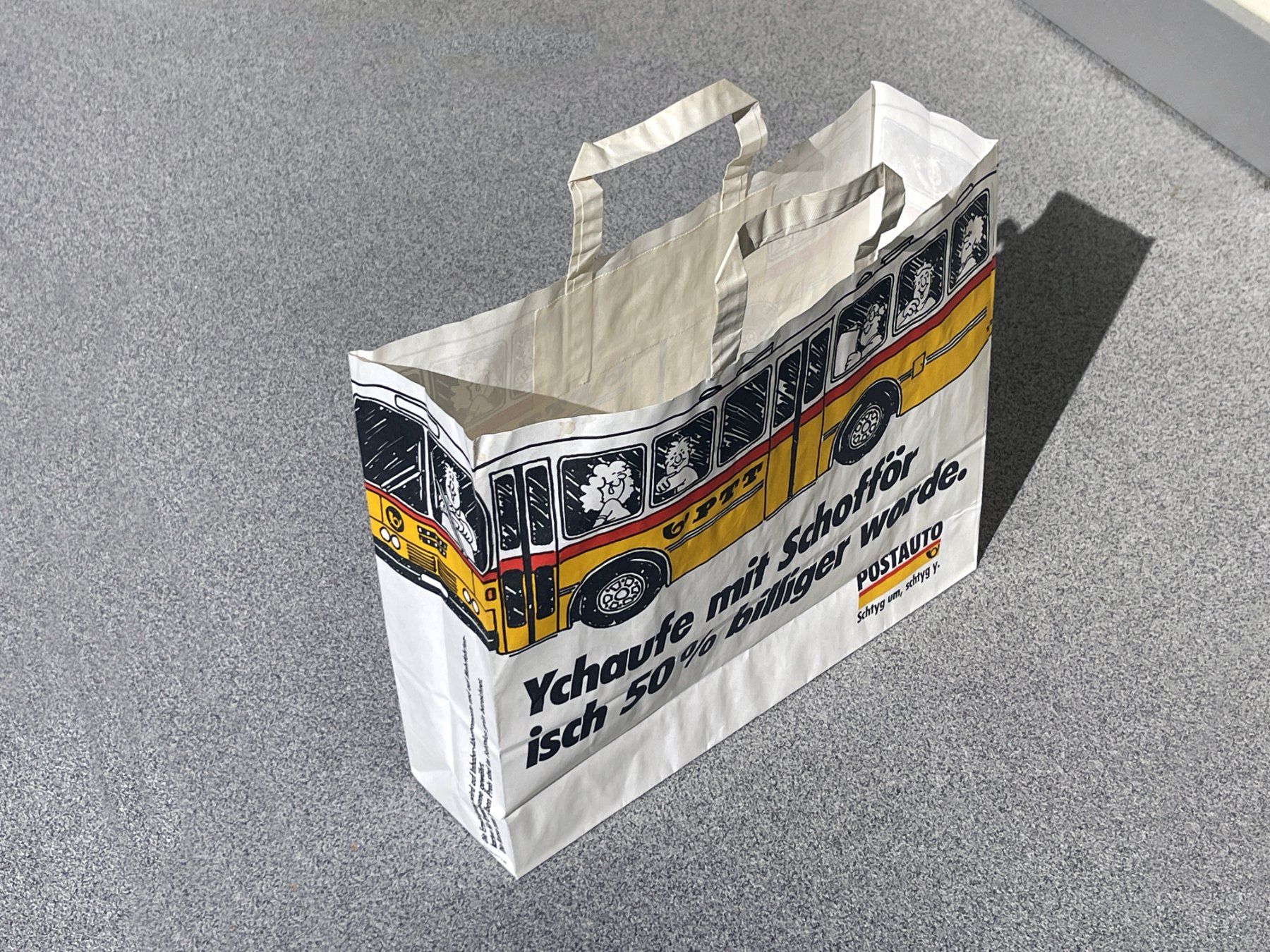 Borse: Postauto Reisepost PTT Saurer FBW Werbeartikel Papiertasche – Nuovo (secondo la descrizione) da Bern venduto da AWiBe 2
