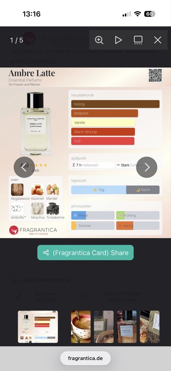 Profumi & Eau de Toilette: ESSENTIAL  AMBRE LATTE,NEU 2026 , 2 ml – Usato da Sursee venduto da nst_czk2 3