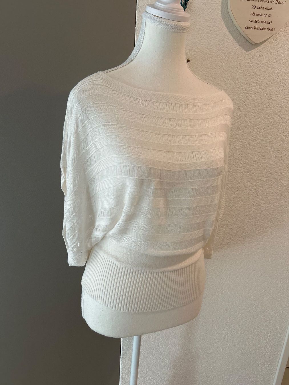 Maglioni & Felpe: Damen Pullover ecru mit Fledermausärmeln – Usato da Brunnen venduto da Nala2929 2