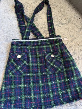 Zara Basic Trägerrock, Gr. XS, Karo-Muster, Top Zustand!