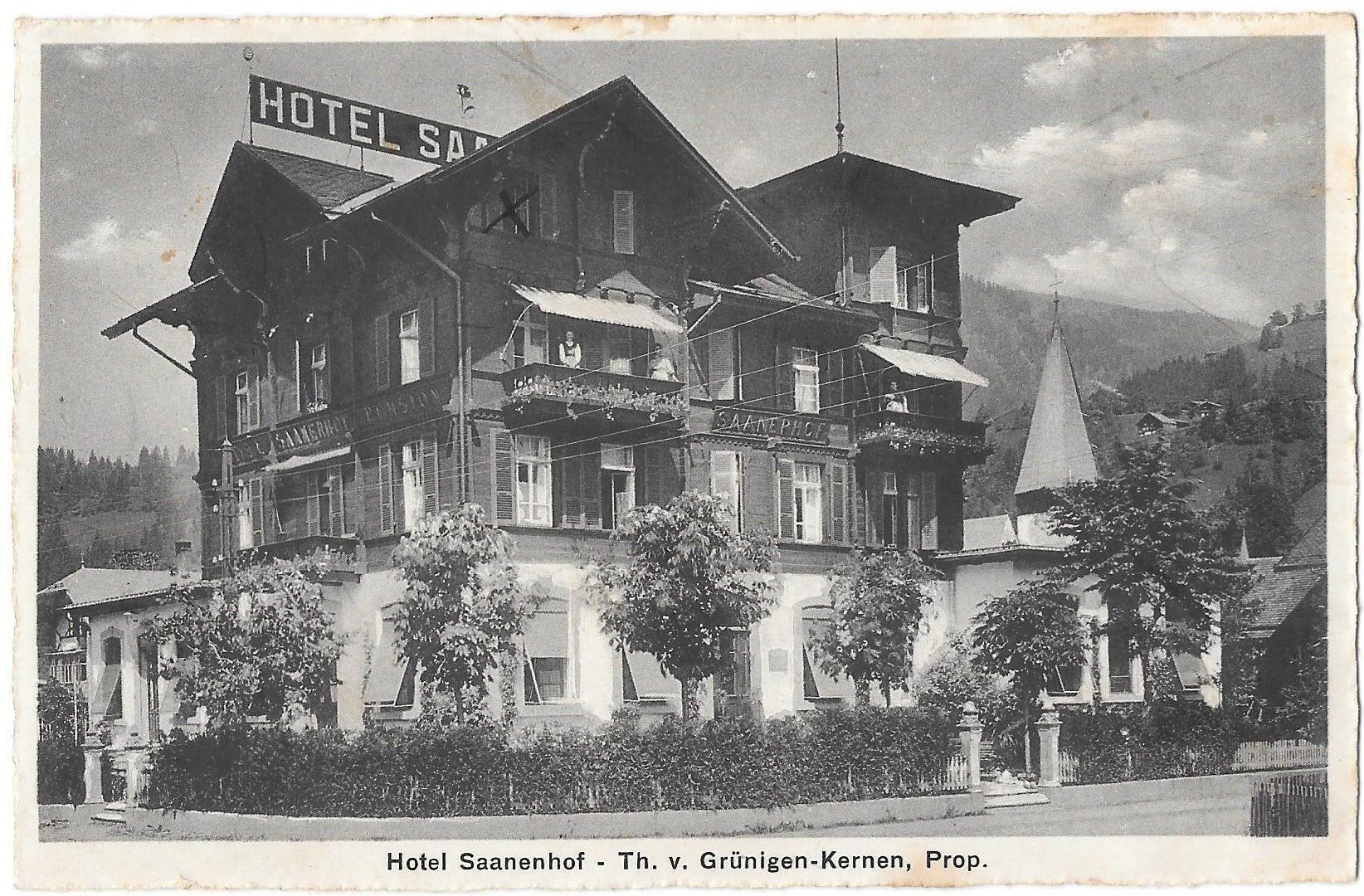 Cartoline postali: Saanen Hotel Saanenehof – Usato da Olten venduto da clotaldi