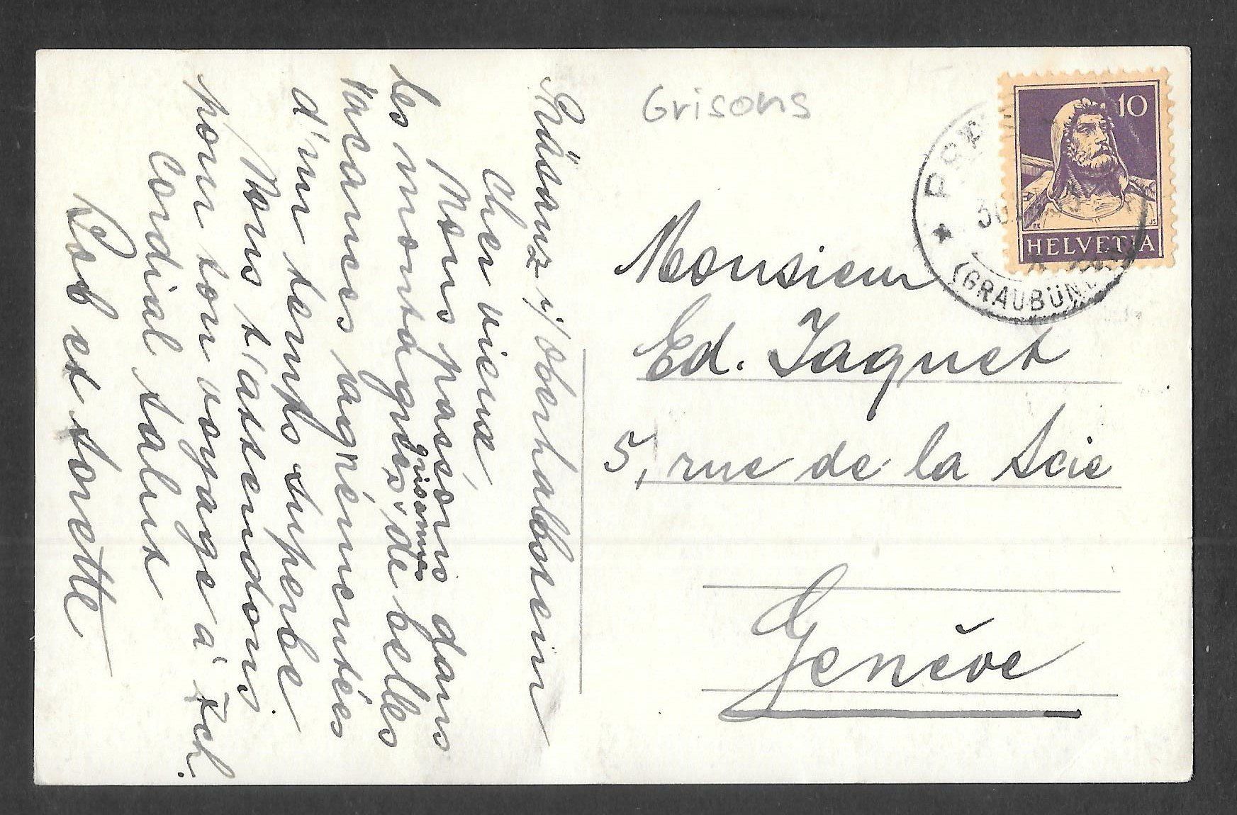 Cartoline postali: Präsanz im Oberhalbstein Dorfansicht – Usato da Olten venduto da clotaldi 1