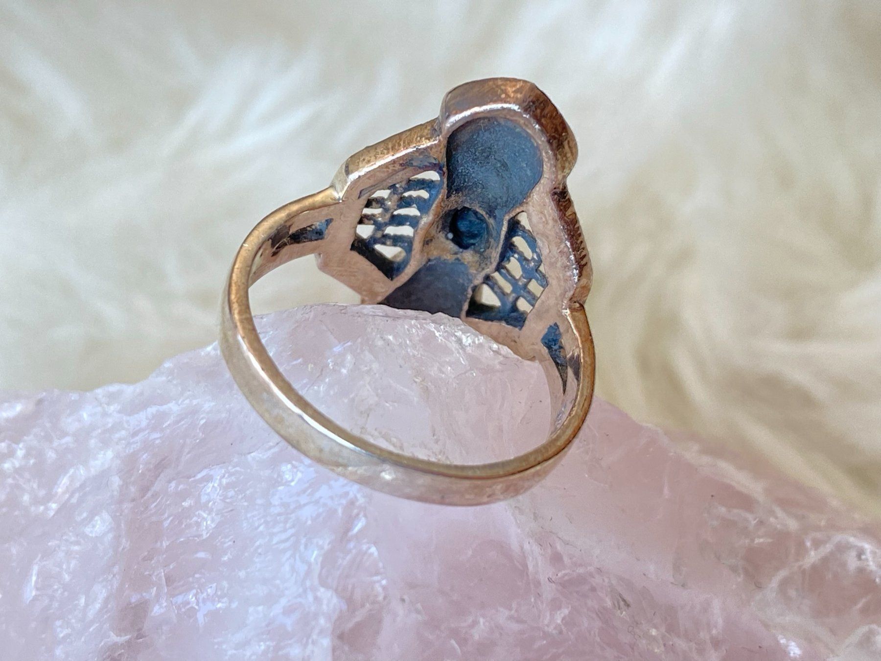 Anelli: Ring Silber 925 mit schwarzem Stein – Usato da Istighofen venduto da Ringparadies 2