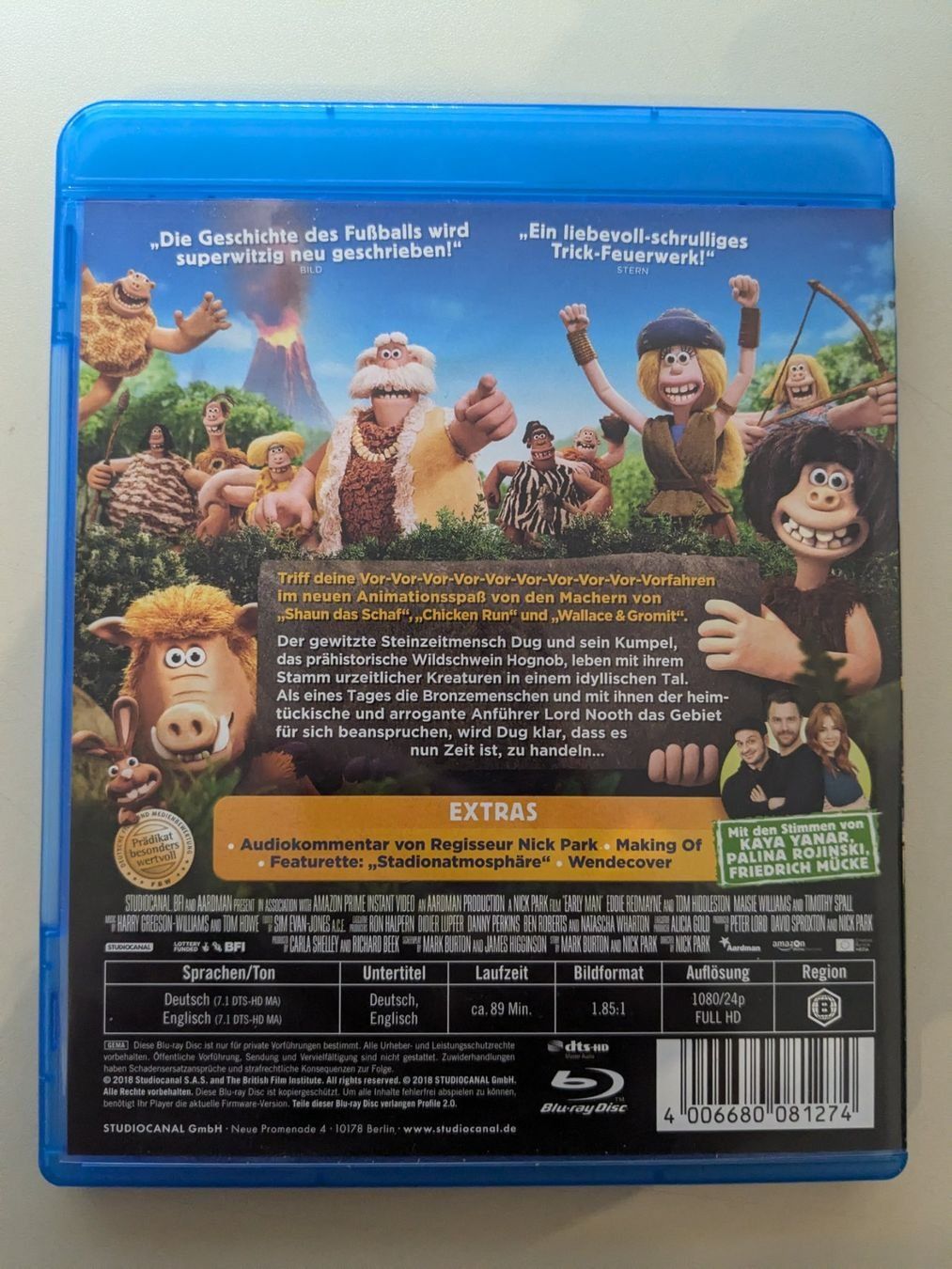 Alle DVDs: Early Man - Steinzeit bereit [Blu-ray] – Gebraucht aus Port von gecotom 1