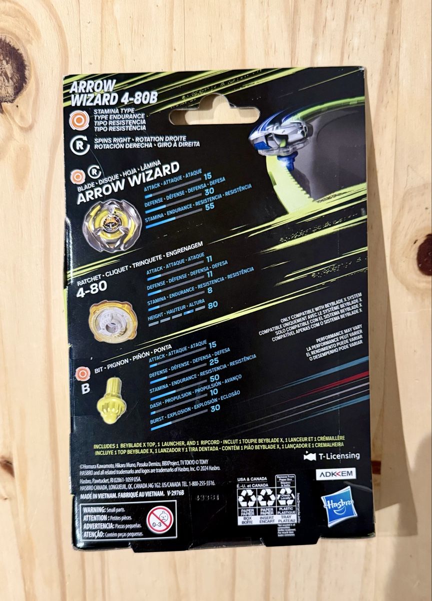 Hasbro Spielzeuge: Beyblade X Arrow Wizard 4-80B Starter Pack Kreisel&Launcher – Neu und originalverpackt aus Oberembrach von theZaz 1