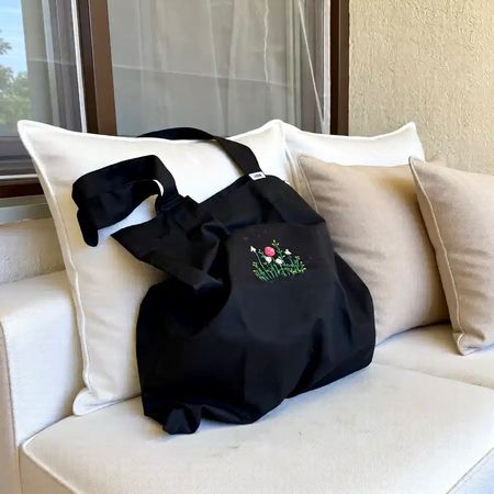 Handbestickte Blumen Tote Bag - Handgemachte - Neu!