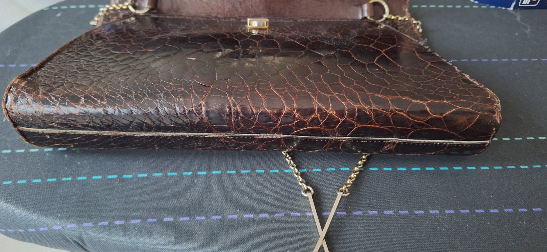 Borse da donna: Sac brun croco Vintage – Usato da St-Triphon venduto da Jldr0 4