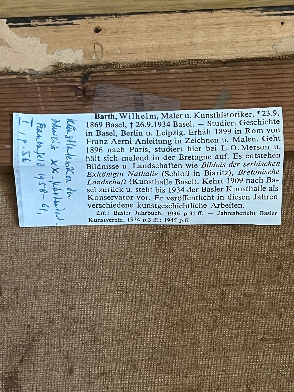 Tableaux: WILHELM BARTH 1869-1934 – D'occasion à Basel par pmART 8
