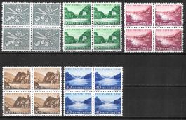 Viererblockserie Pro Patria 1956 B76 - B80 ** 1.6.1956